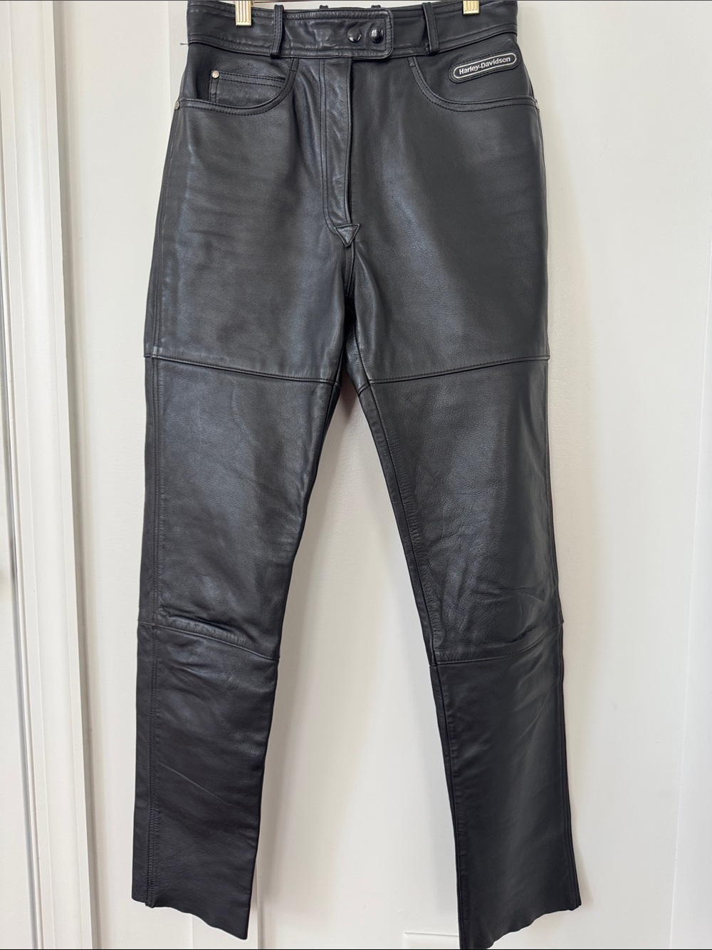 Vintage Black leather motorcycle Pants by Hein Gericke Harley Davidson Size 10